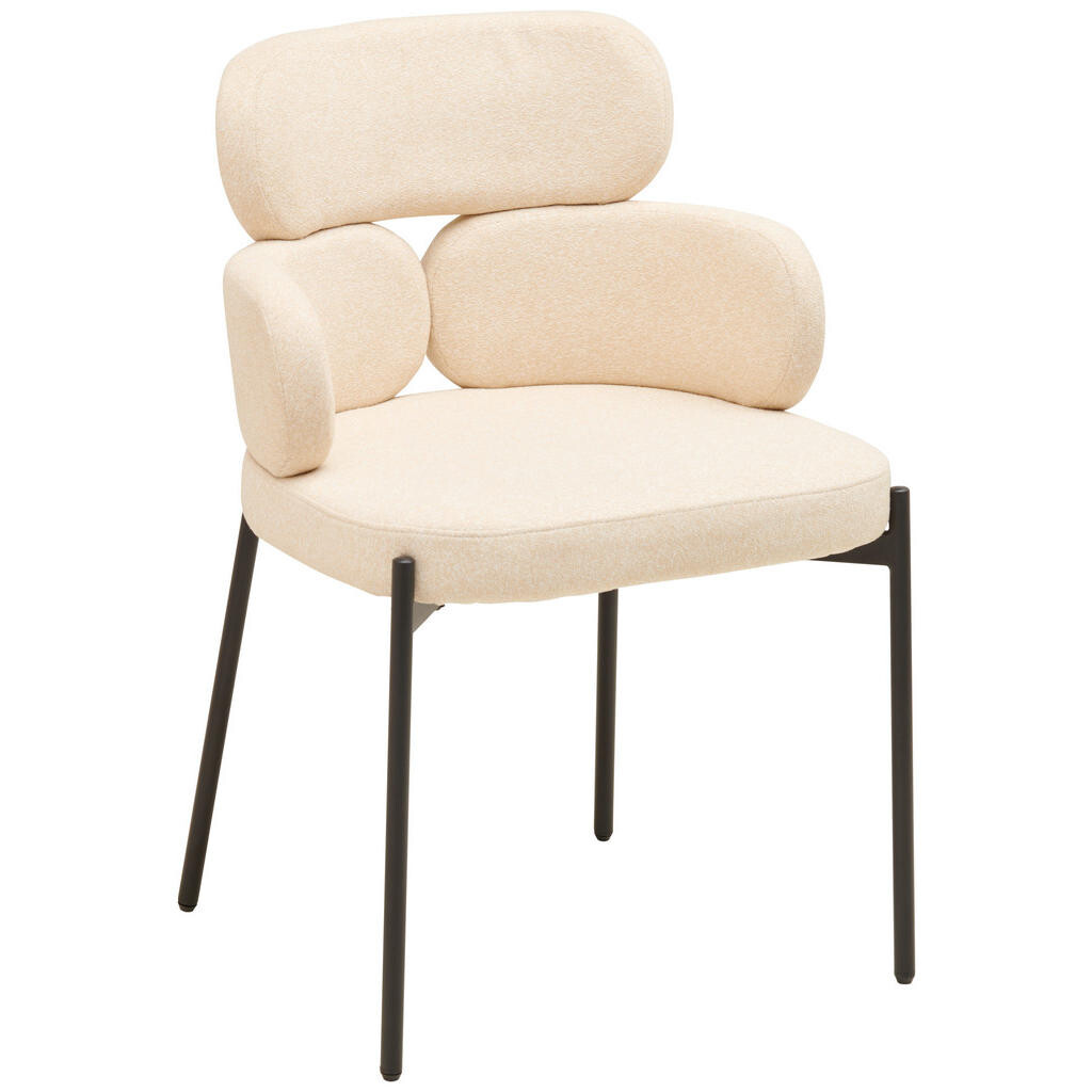 MID.YOU STOLIČKA S PODRÚČKAMI, železo, tkaná textília, svetložltá