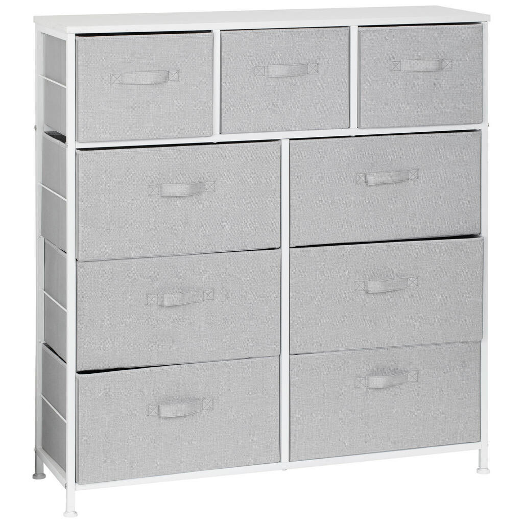 PBJ KOMODA, sivá, biela, 96/104/30 cm