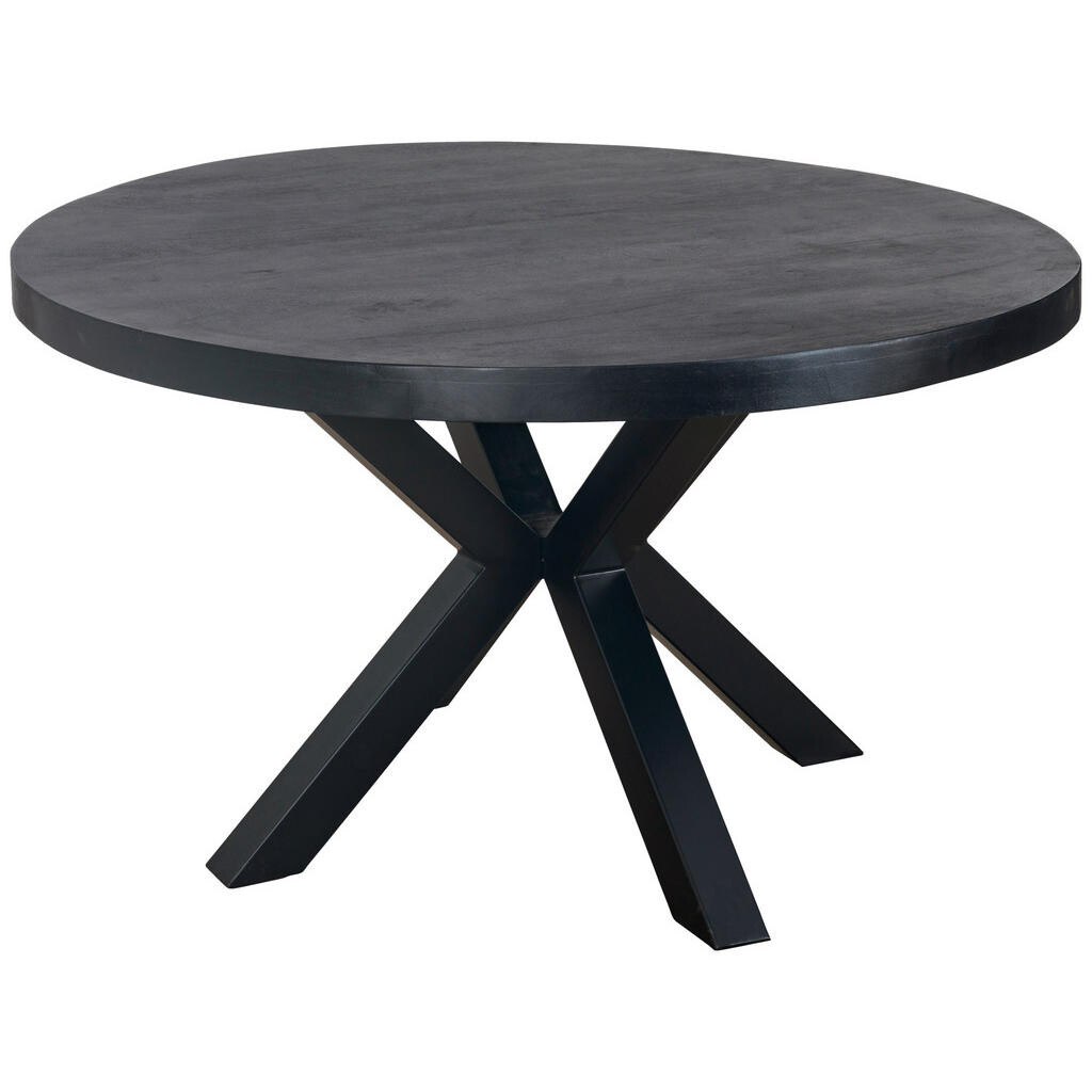 MID.YOU JEDÁLENSKÝ STÔL, mangové drevo, čierna, 130/130/76 cm