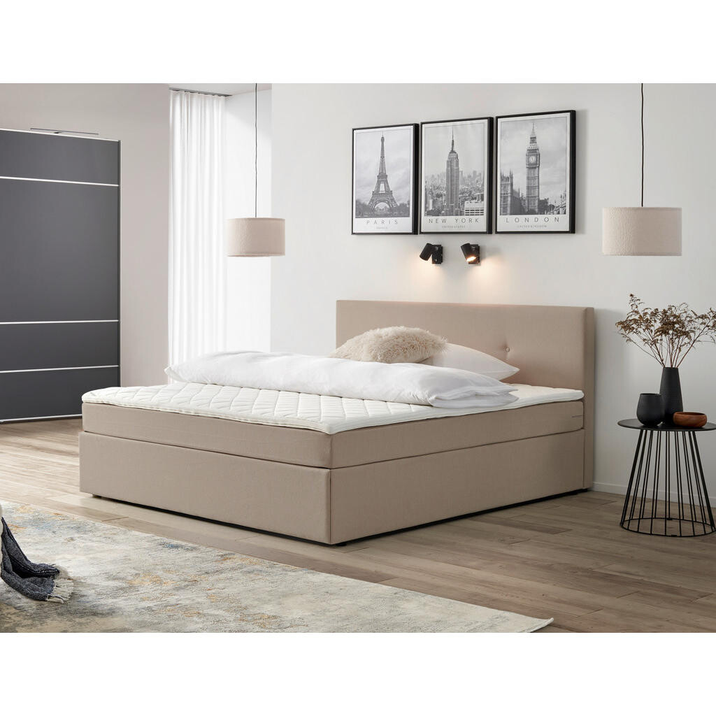 P & B AMERICKÁ POSTEĽ, 180/200 cm, piesková