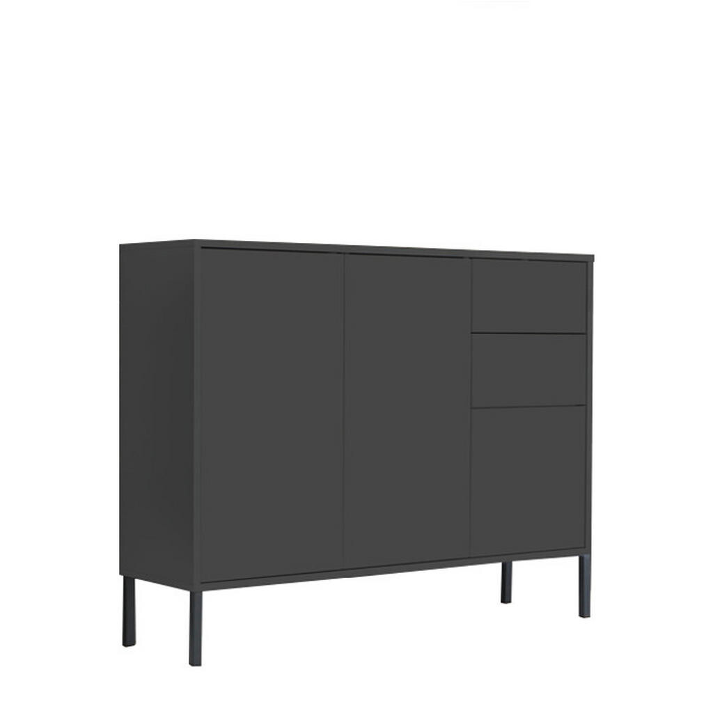 MID.YOU KOMODA, antracitová, 105,5/86/33 cm