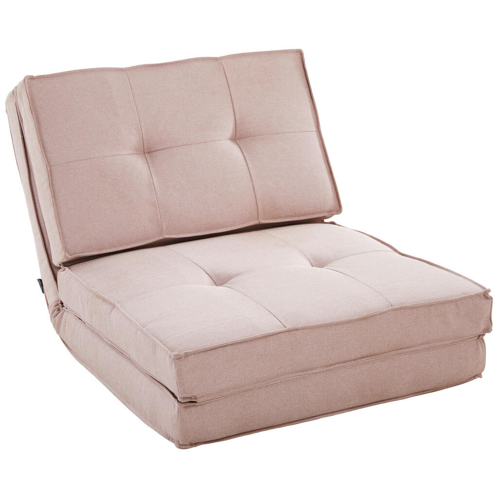 MID.YOU ROZKLADACIE KRESLO, textil, ružová