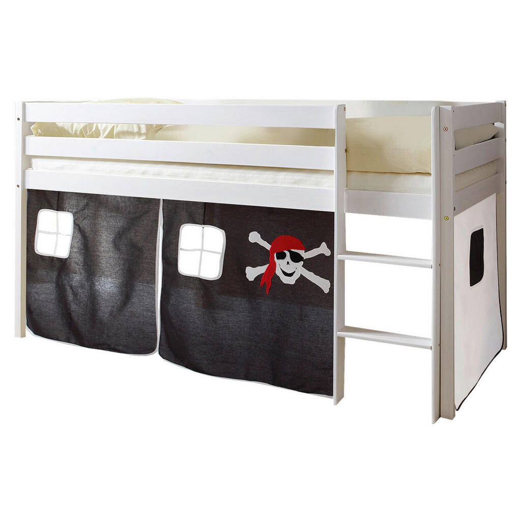 MID.YOU VYVÝŠENÁ POSTEĽ, 90/200 cm čierna, biela