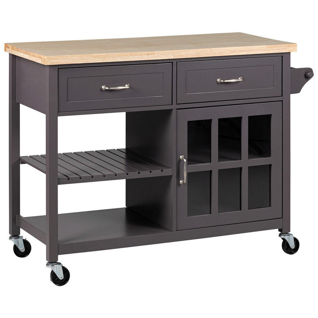 Livetastic SERVÍROVACÍ VOZÍK, sivá, prírodná farba, 117/86/48 cm