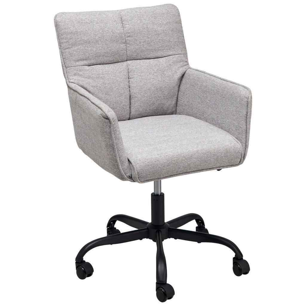 MID.YOU OTOČNÁ STOLIČKA, vzhľad ľanu, svetlosivá