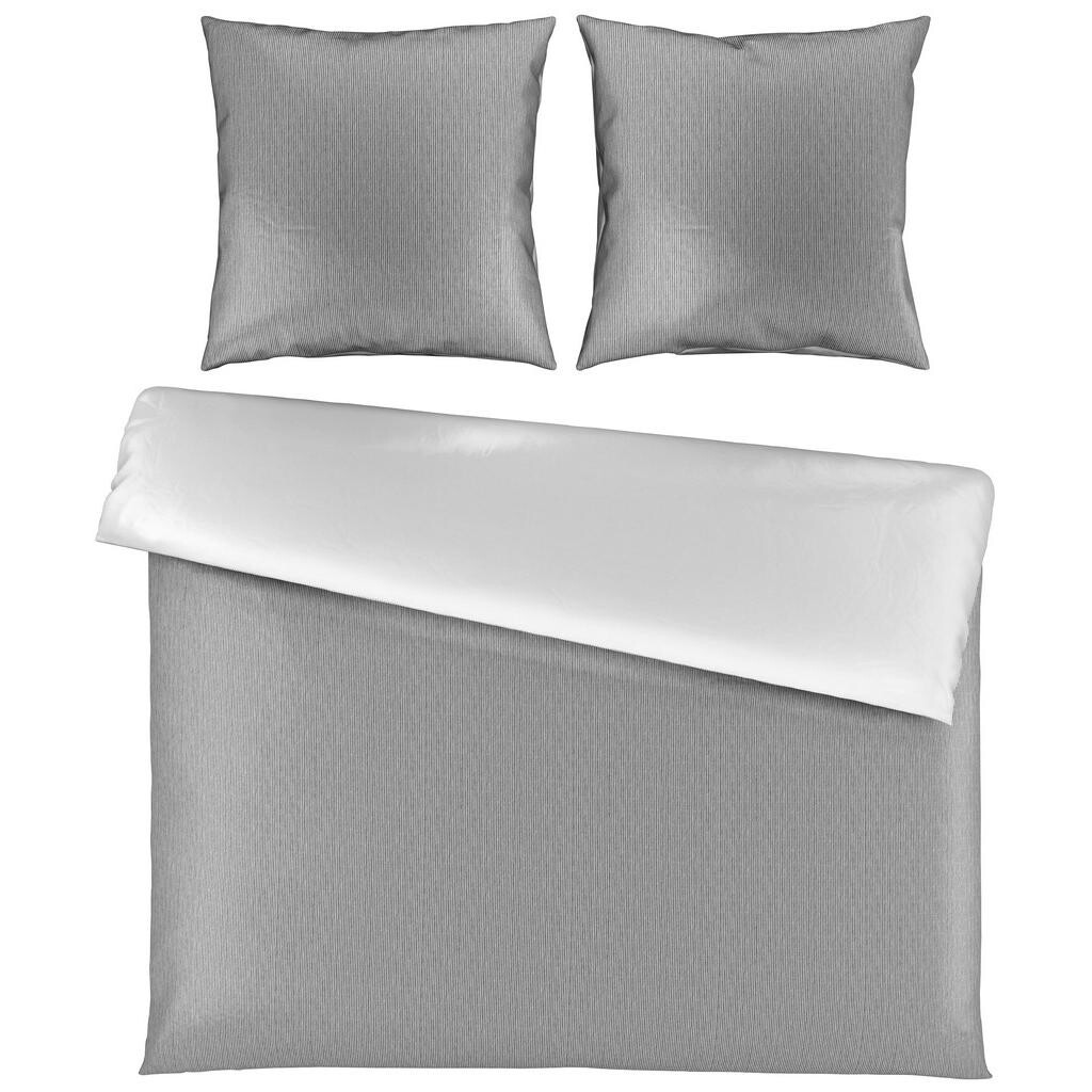 Bio:Vio OBOJSTRANNÁ POSTEĽNÁ BIELIZEŇ, satén, strieborná, 200/200 cm