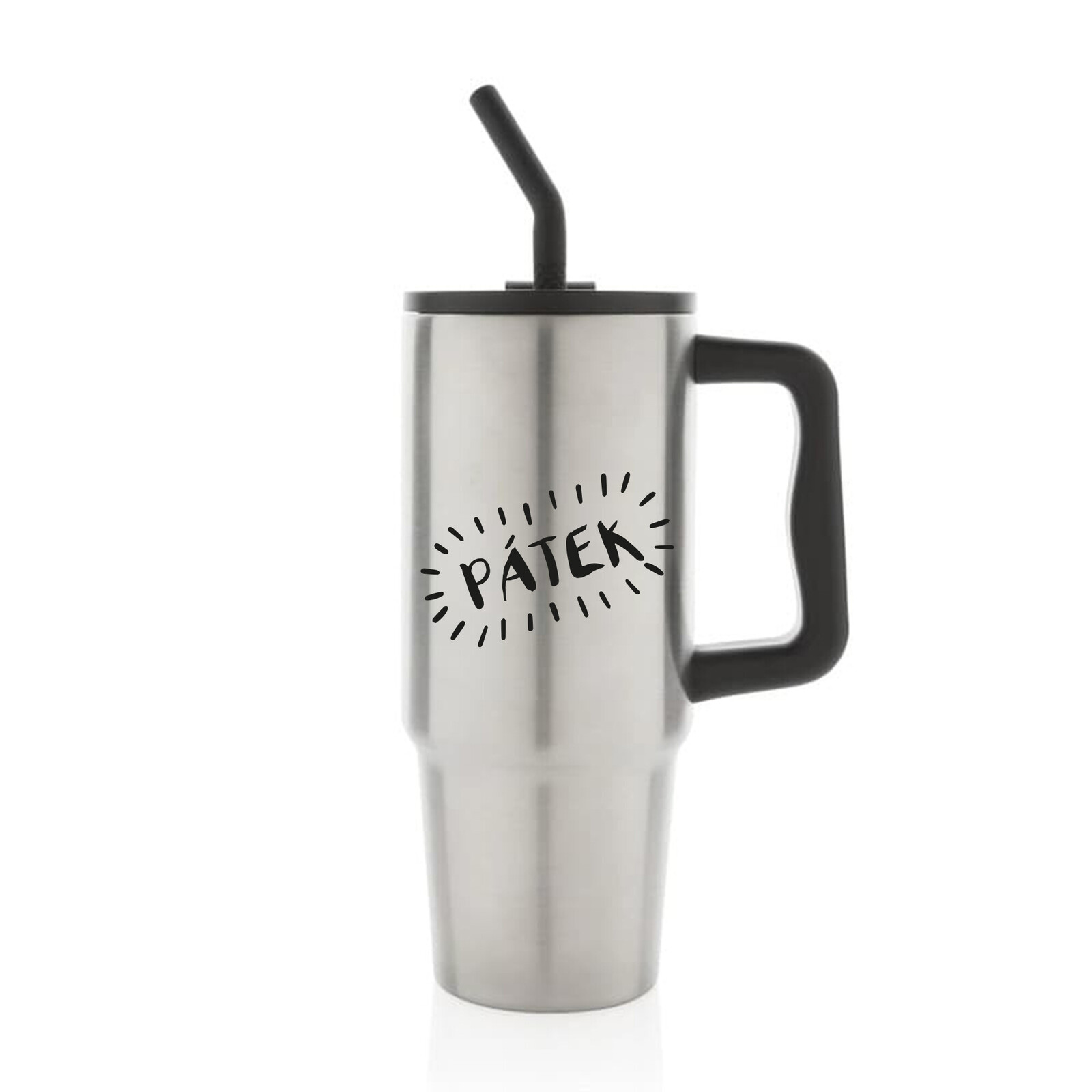 PÁTEK - stříbrný cestovní termohrnek 900 ml