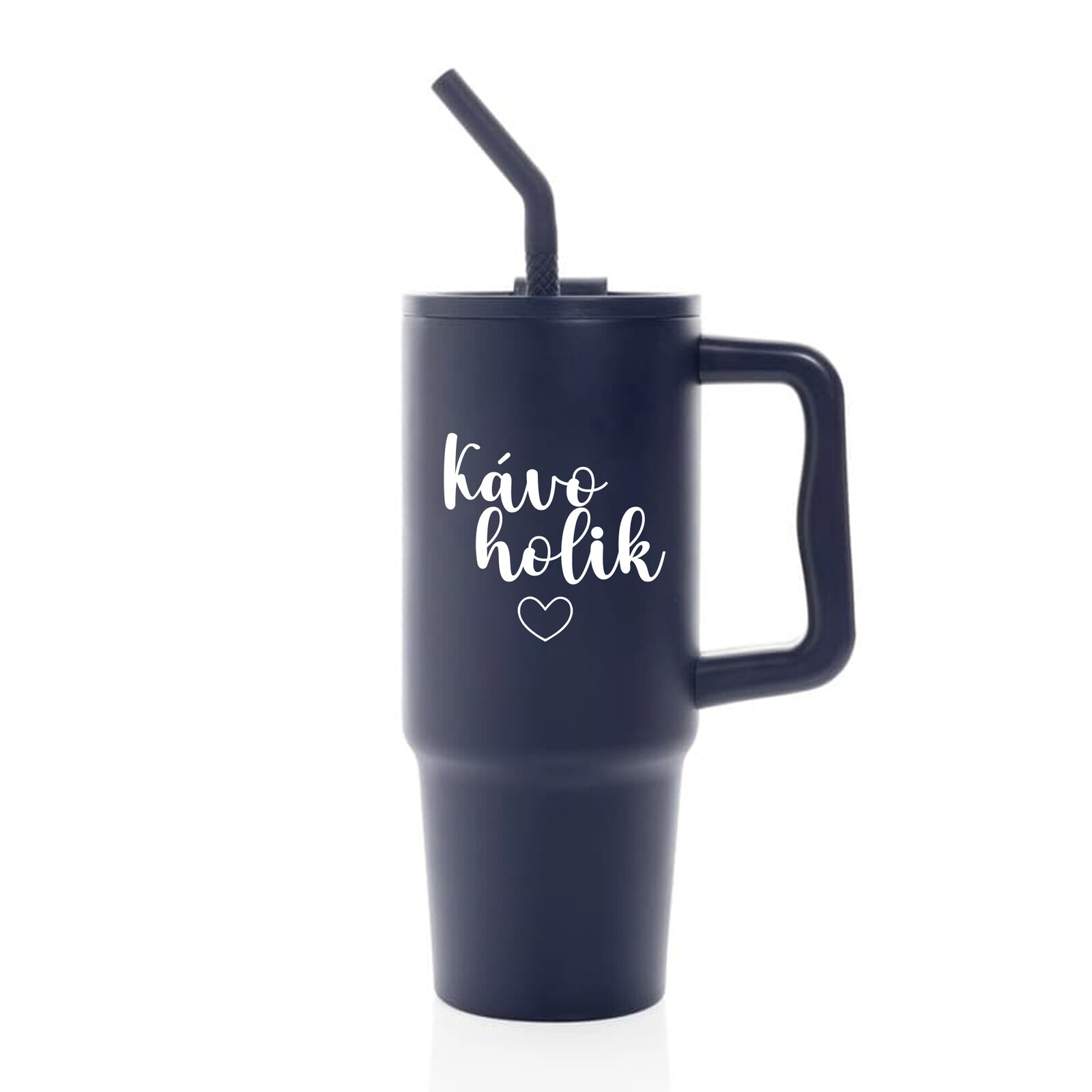 KÁVOHOLIK - modrý cestovní termohrnek 900 ml