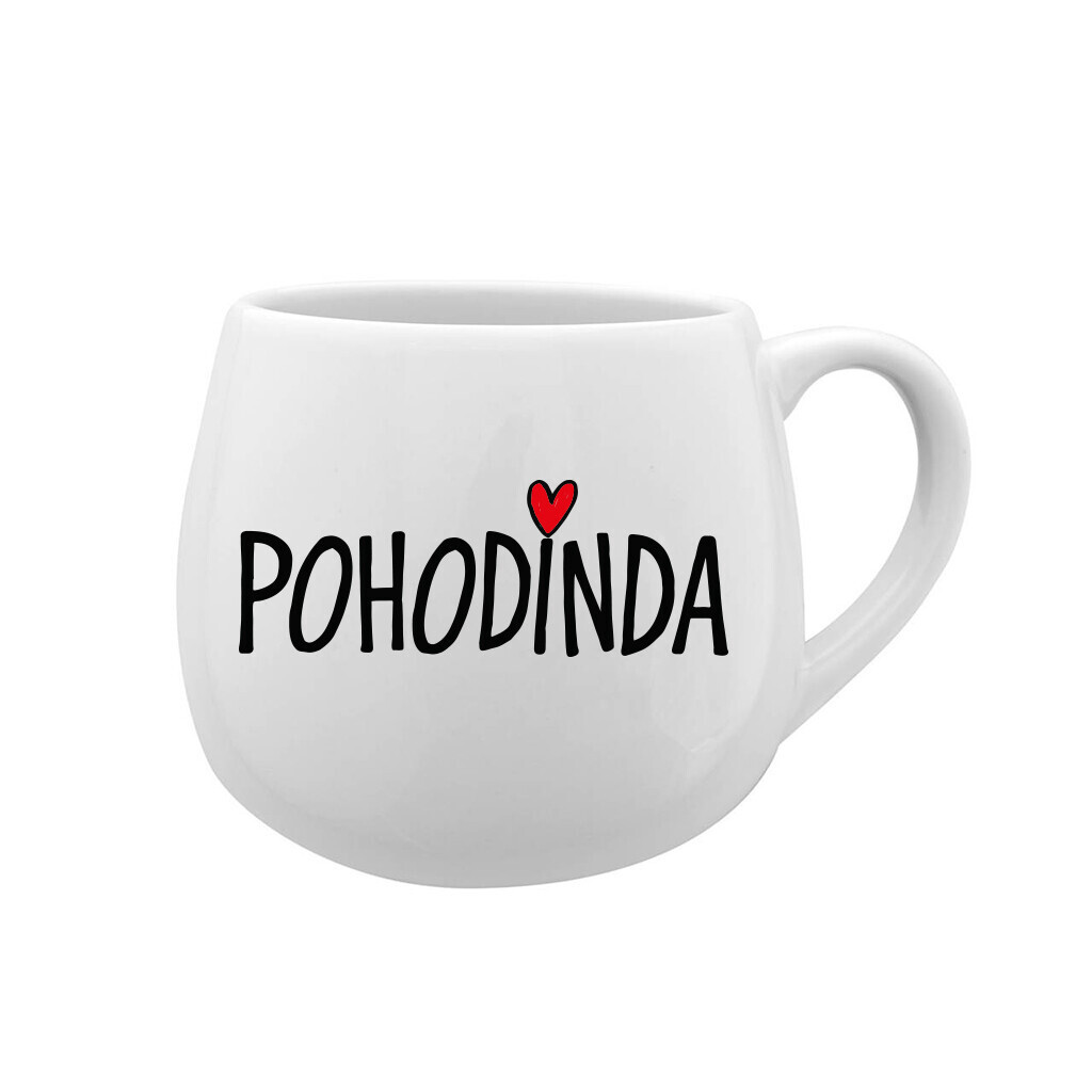 POHODINDA - bílý keramický hrníček 300 ml