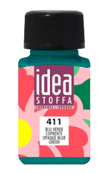 MAIMERI IDEA STOFFA - Farby na textil 411 - opaque blue green, 60 ml