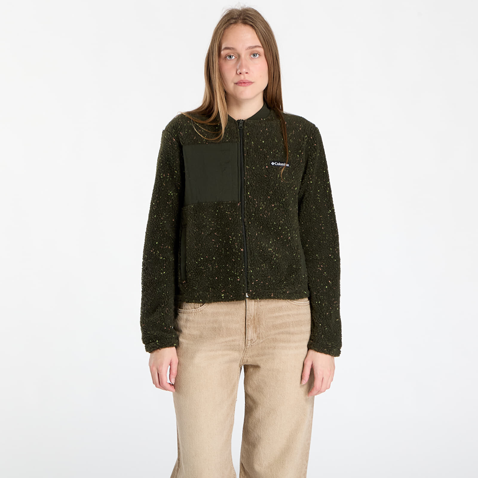 Mikina Columbia Stellar Path™ Fleece Bomber Full Zip Greenscape S