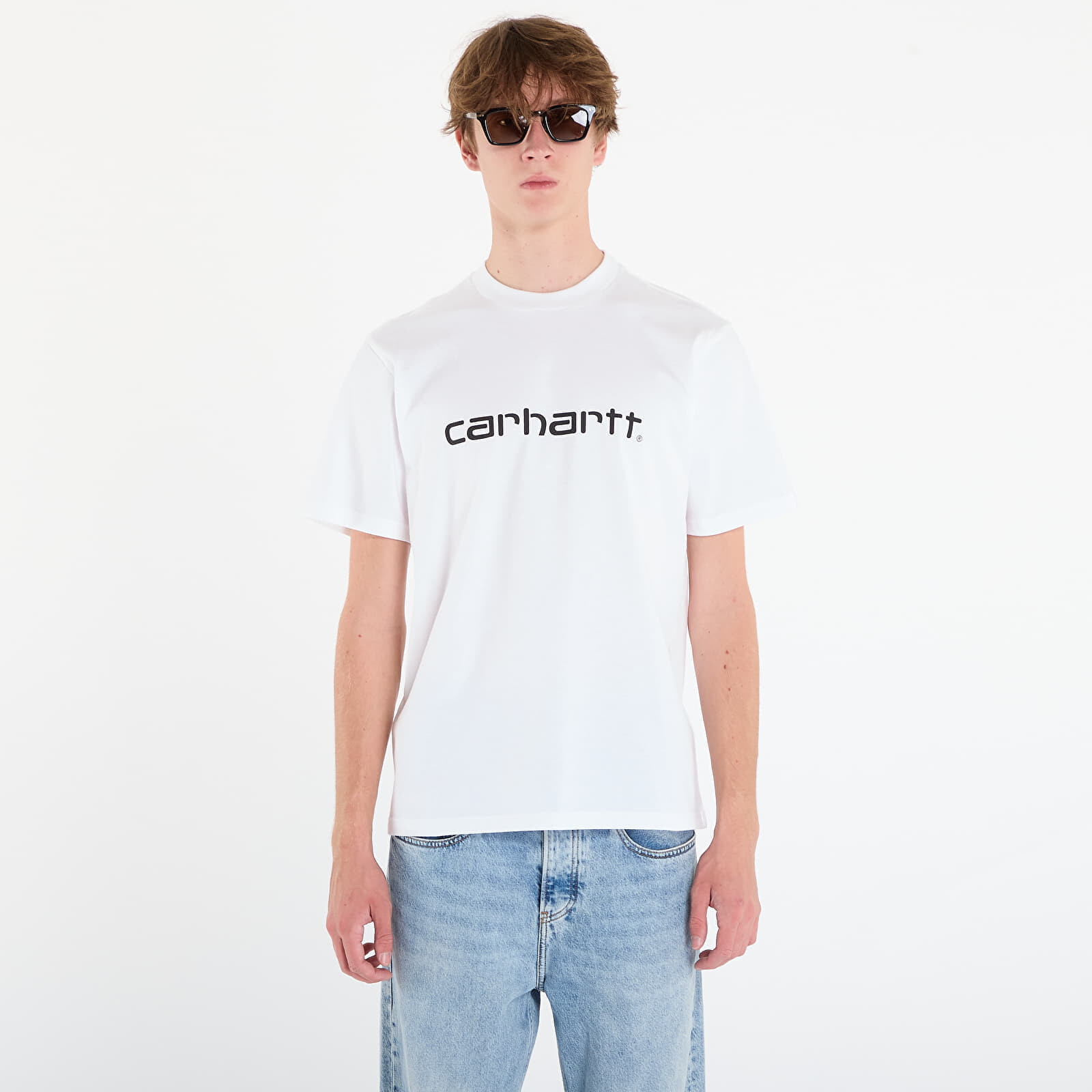 Tričko Carhartt WIP S/S Script T-Shirt UNISEX White/ Black XXL