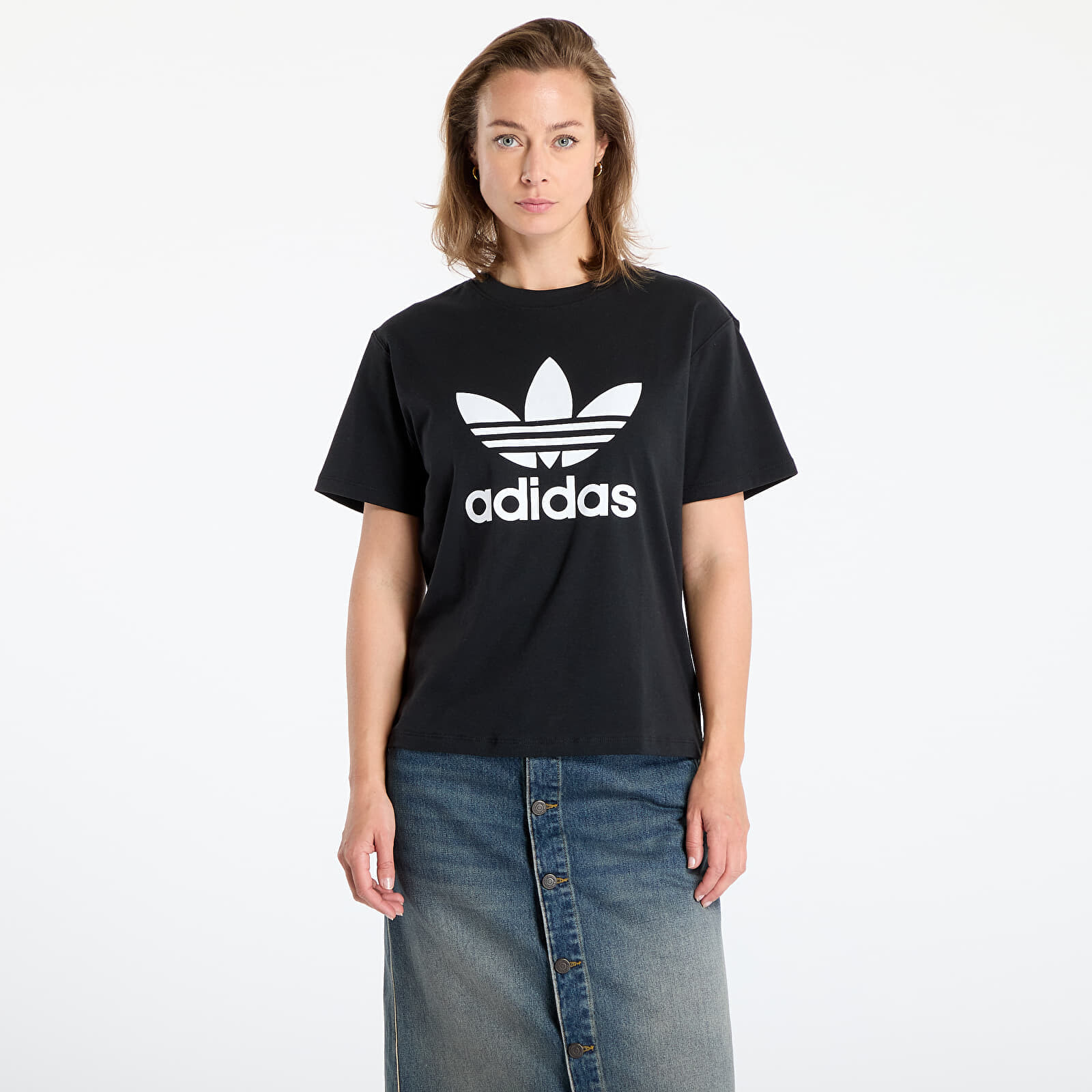 Tričko adidas Trefoil Regular Tee Black XS