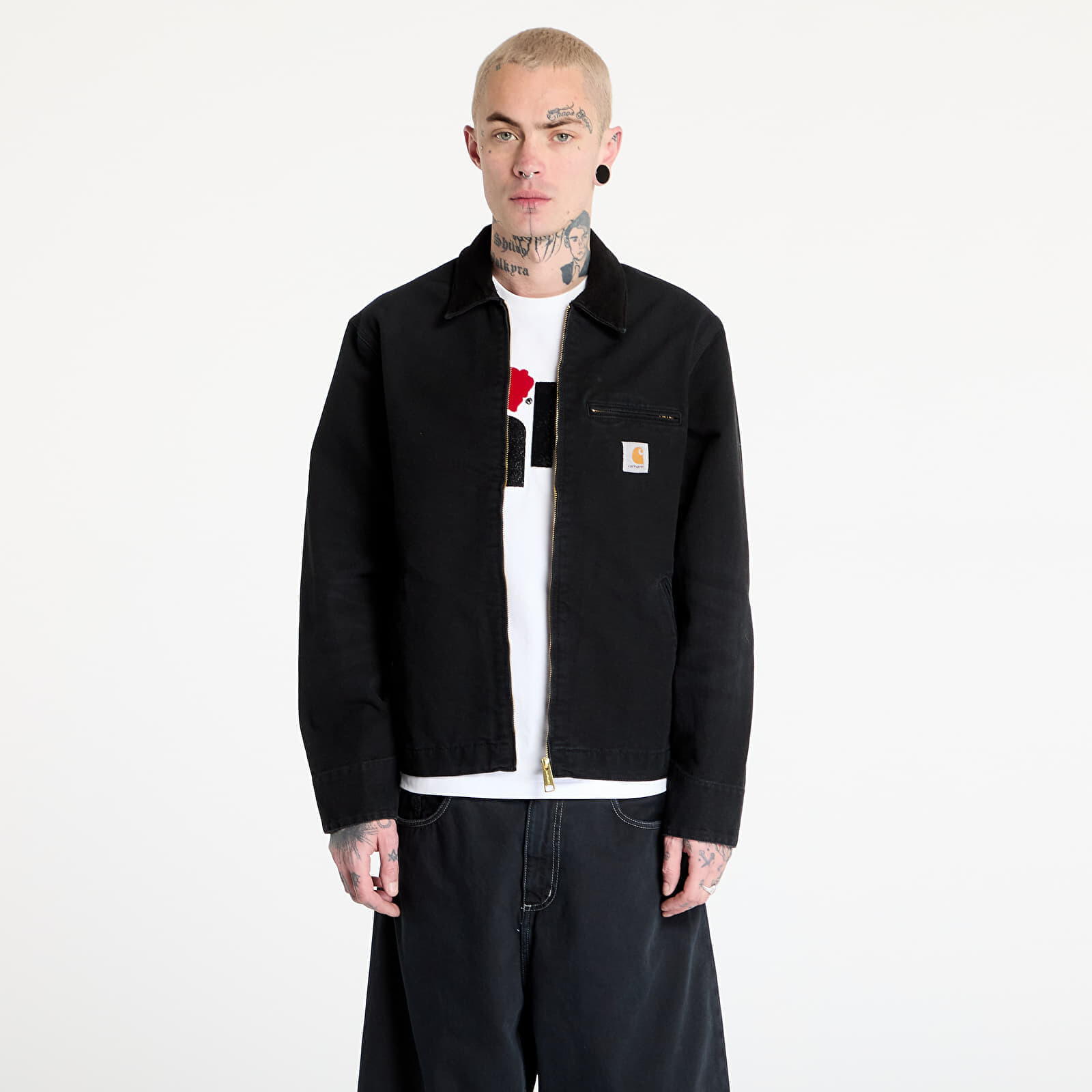 Bunda Carhartt WIP Detroit Jacket UNISEX Black/ Black Stone Canvas L