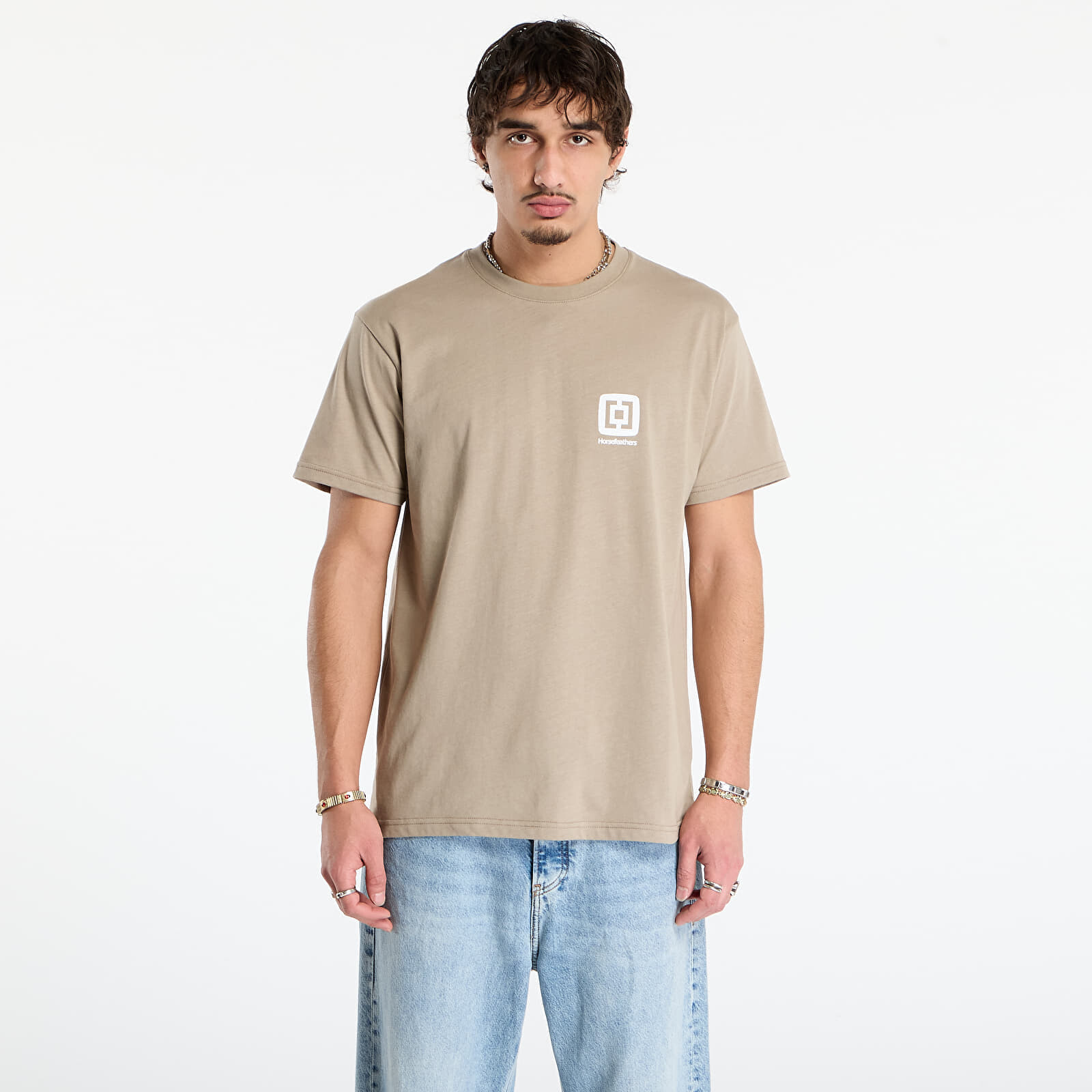 Tričko Horsefeathers Mini Logo T-Shirt Taupe XXL