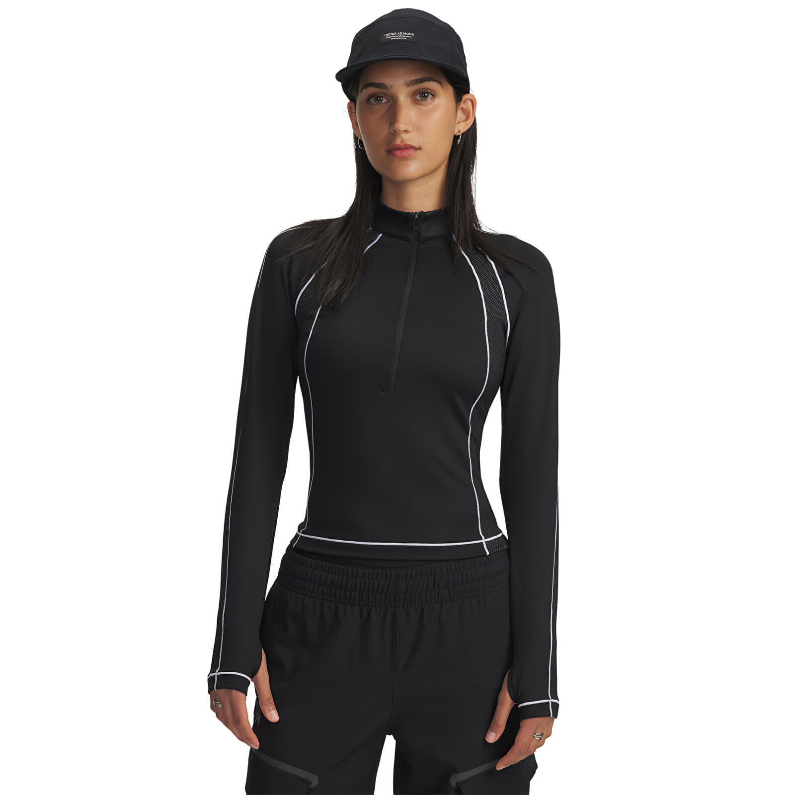 Mikina Under Armour Coldgear Textured 1/2 Zip Black XL