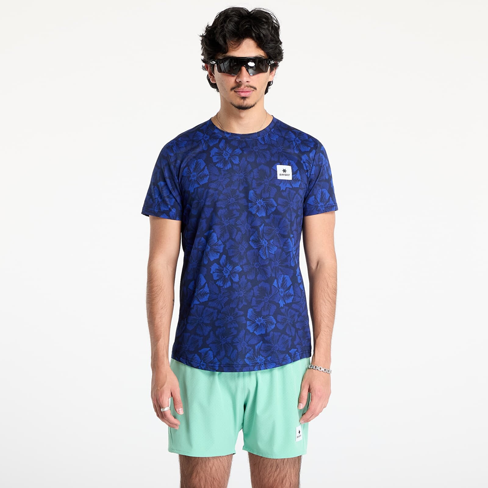 Tričko SAYSKY Flower Combat T-Shirt Blue AOP XL