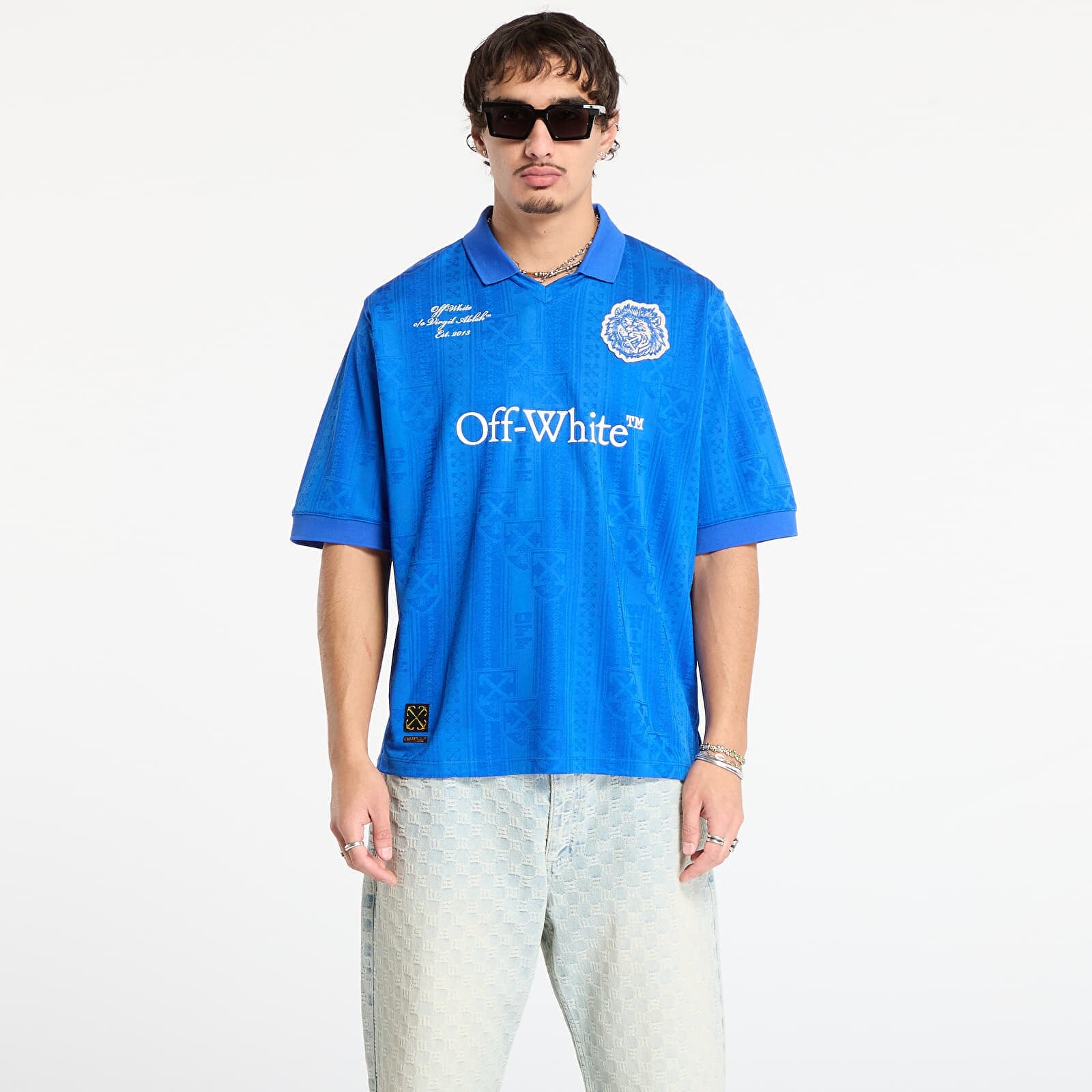 Tričko Off-White Lion Nation Soccer S/S Top Navy Blue L