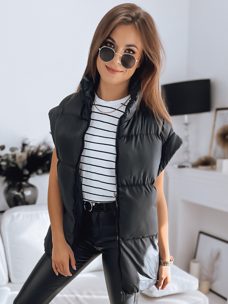 Dámska prešívaná vesta NIMIA čierna Dstreet