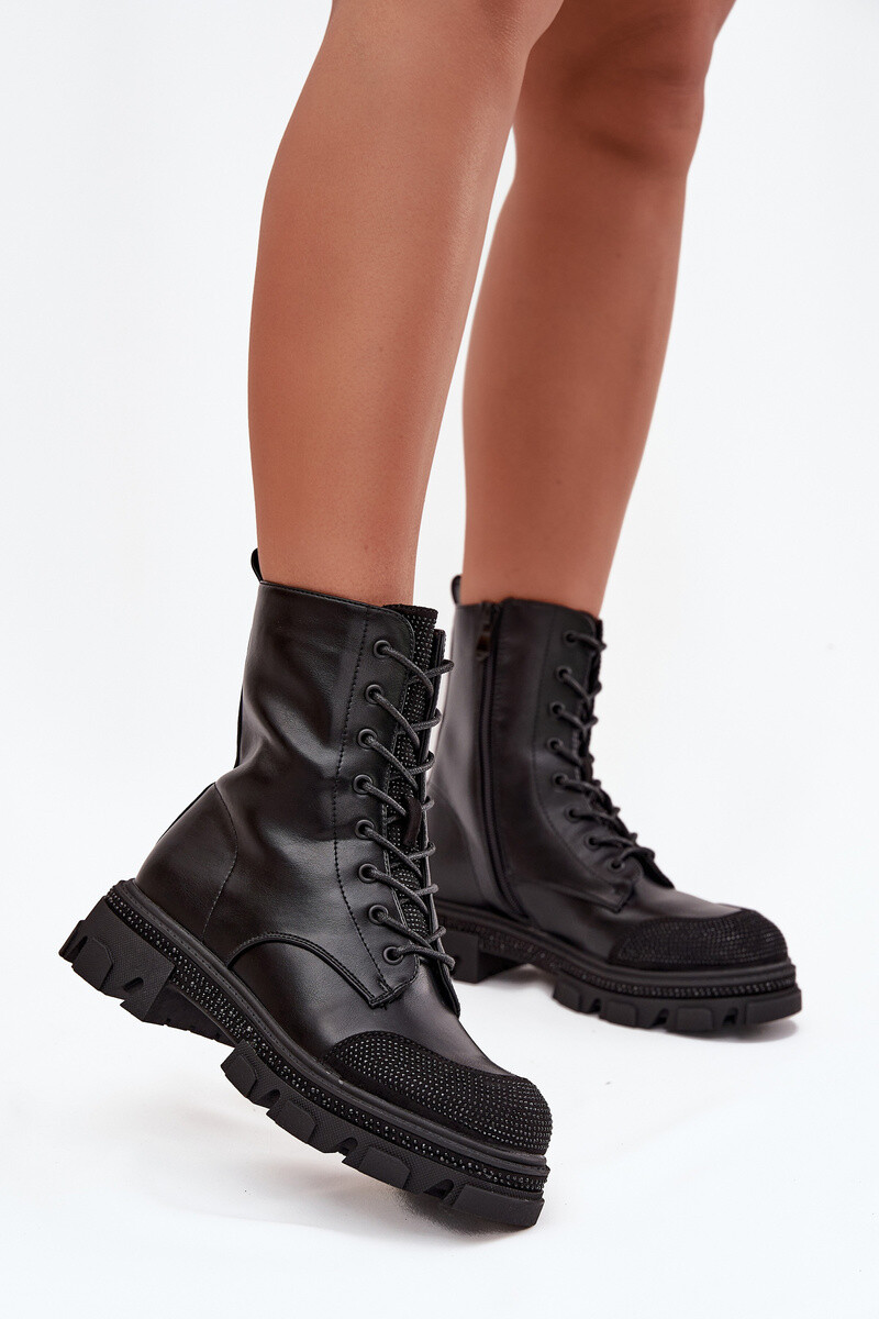 S. BARSKI Dámske pracovné čižmy s podšívkou s ozdobou S.Barski