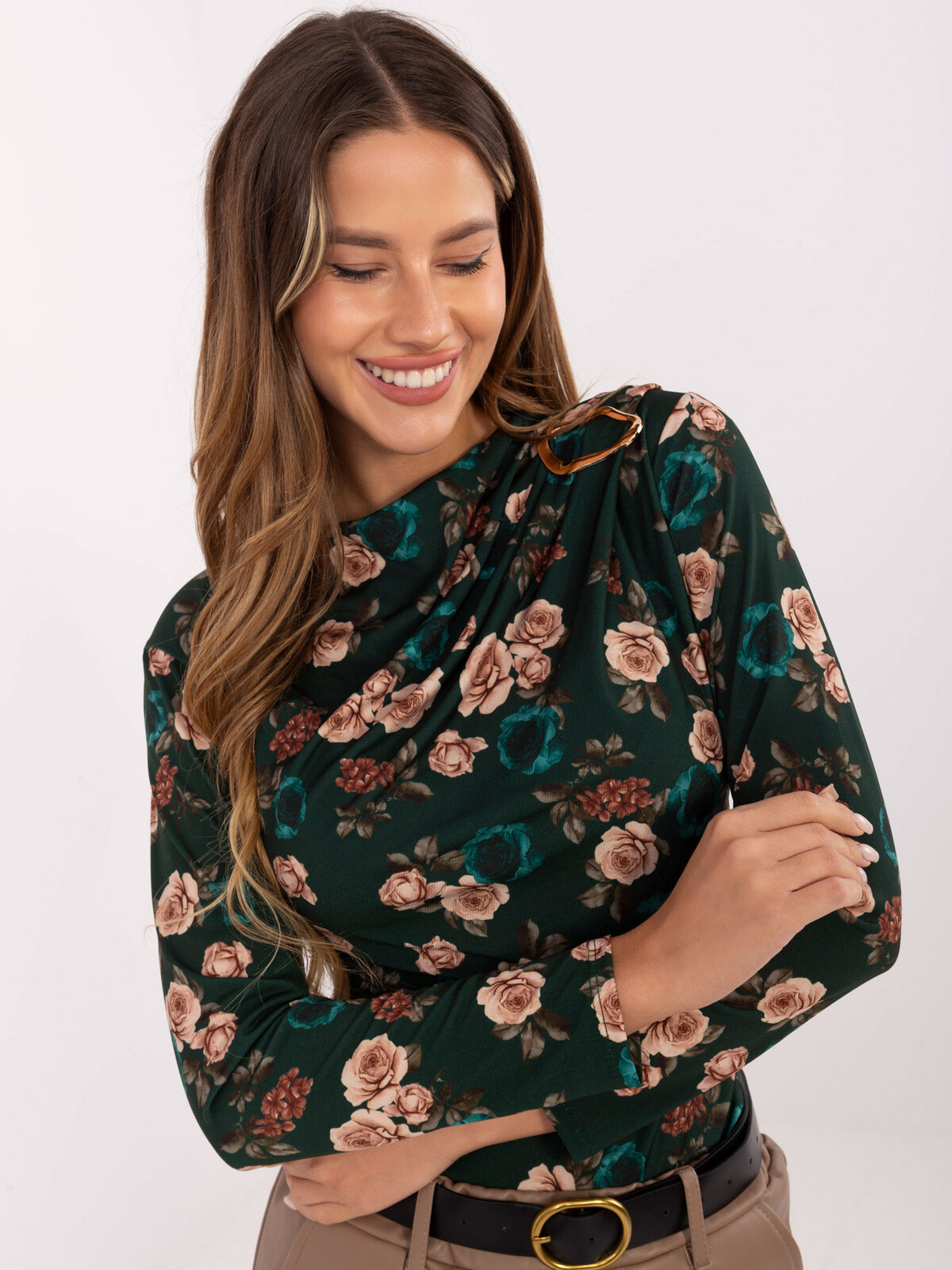 Blouse-IT-BZ-20315-1.19P-dark green