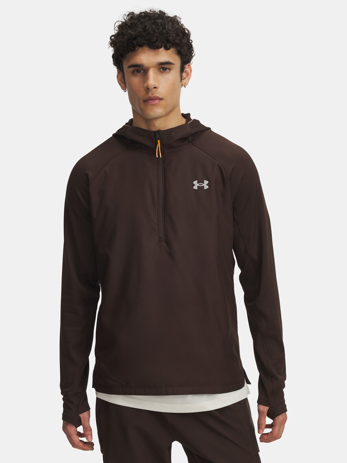 Men's Under Armour UA TRAIL RUN HOODIE-BRN - Men's