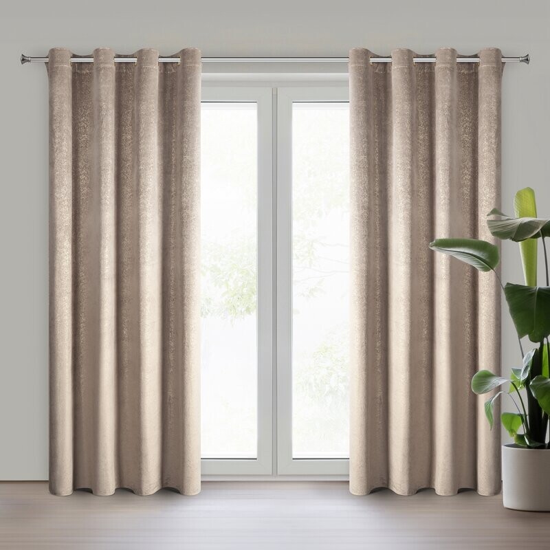 ArtFir Záves BETHY K | hnedá/zlatá 135 x 250 cm