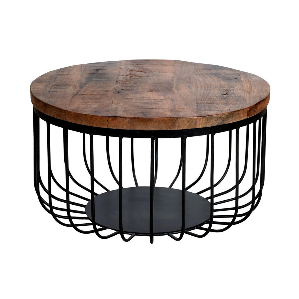 Livetastic KONFERENČNÝ STOLÍK, prírodná farba, čierna, drevo, kov, 58/33/58 cm