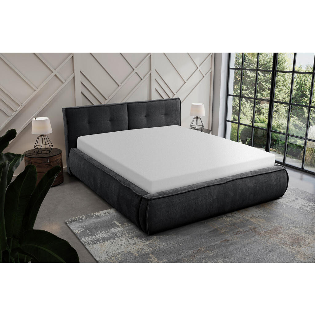 Livetastic ČALÚNENÁ POSTEĽ, 180/200 cm, antracitová