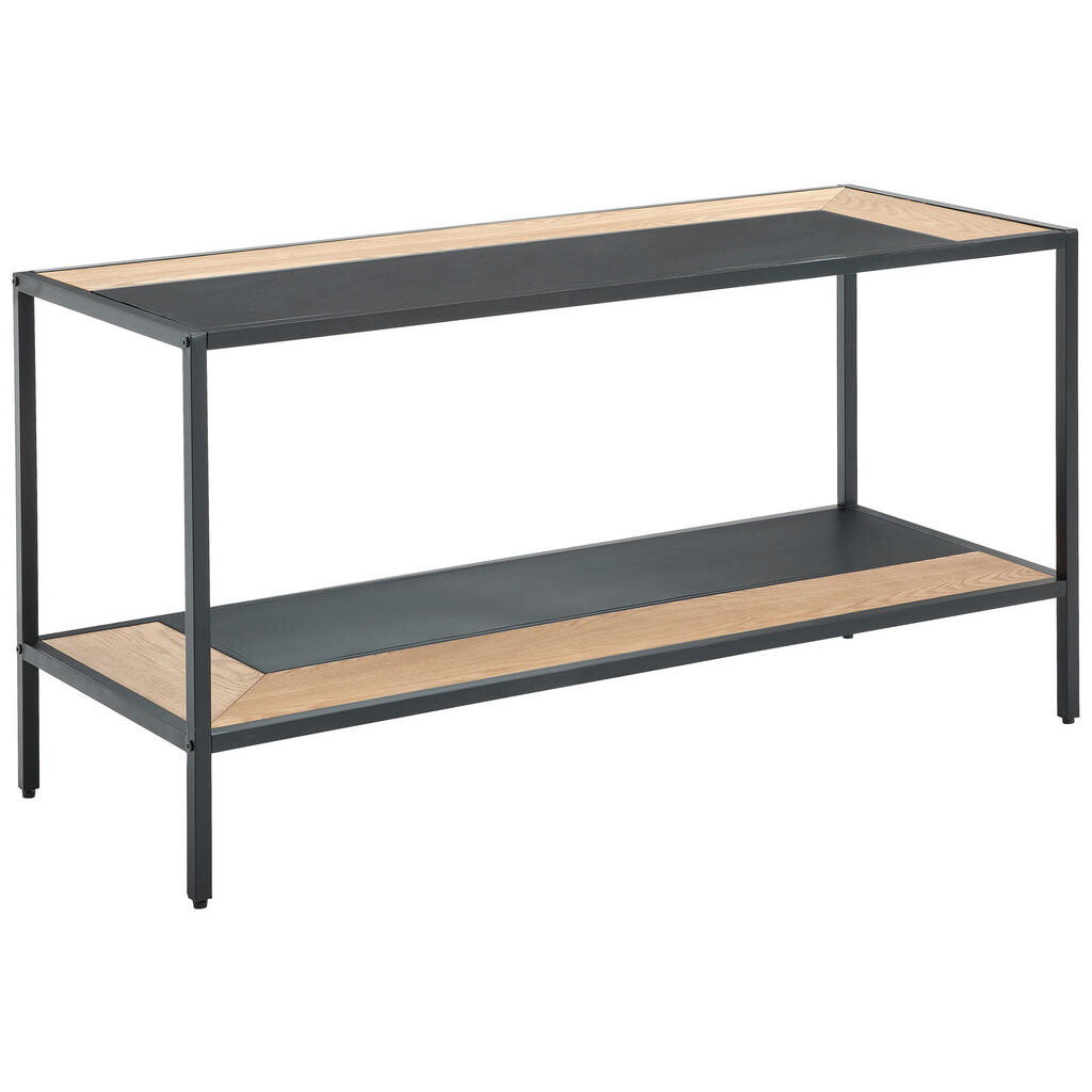 MID.YOU KONZOLOVÝ STOLÍK, prírodná farba, čierna, drevo, kov, kompozitné drevo, 120/60/47 cm
