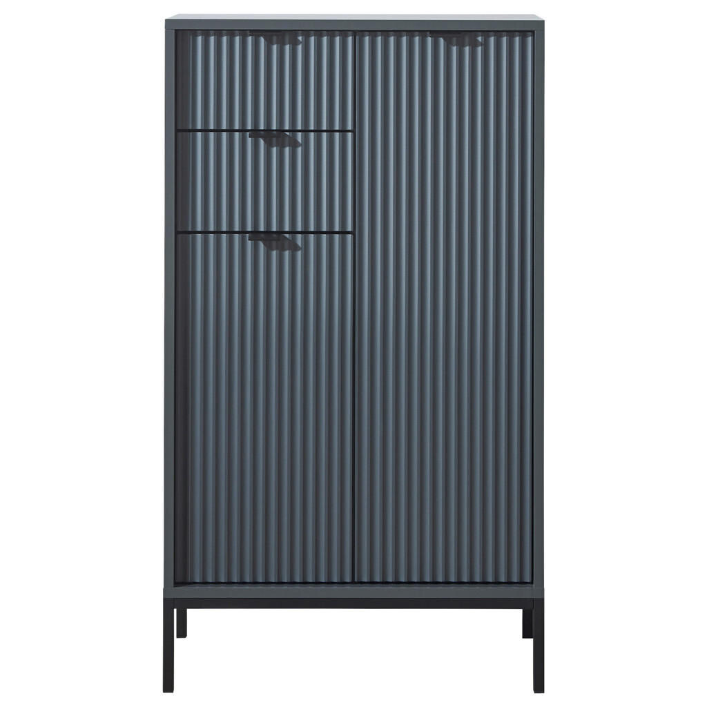 MID.YOU VYSOKÁ KOMODA, sivá, 60/106/32 cm