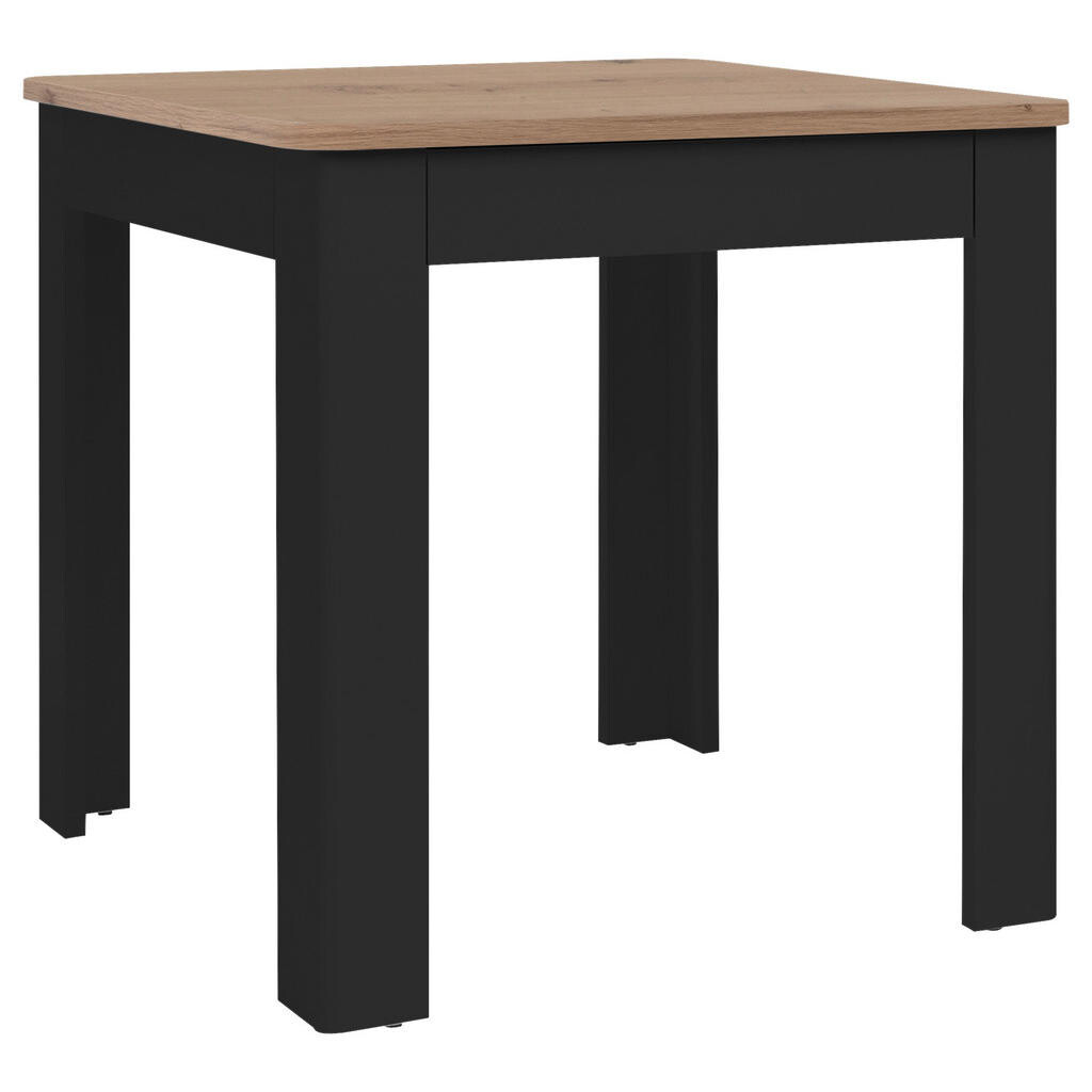 MID.YOU JEDÁLENSKÝ STÔL, čierna, dub artisan, 80/80/77 cm