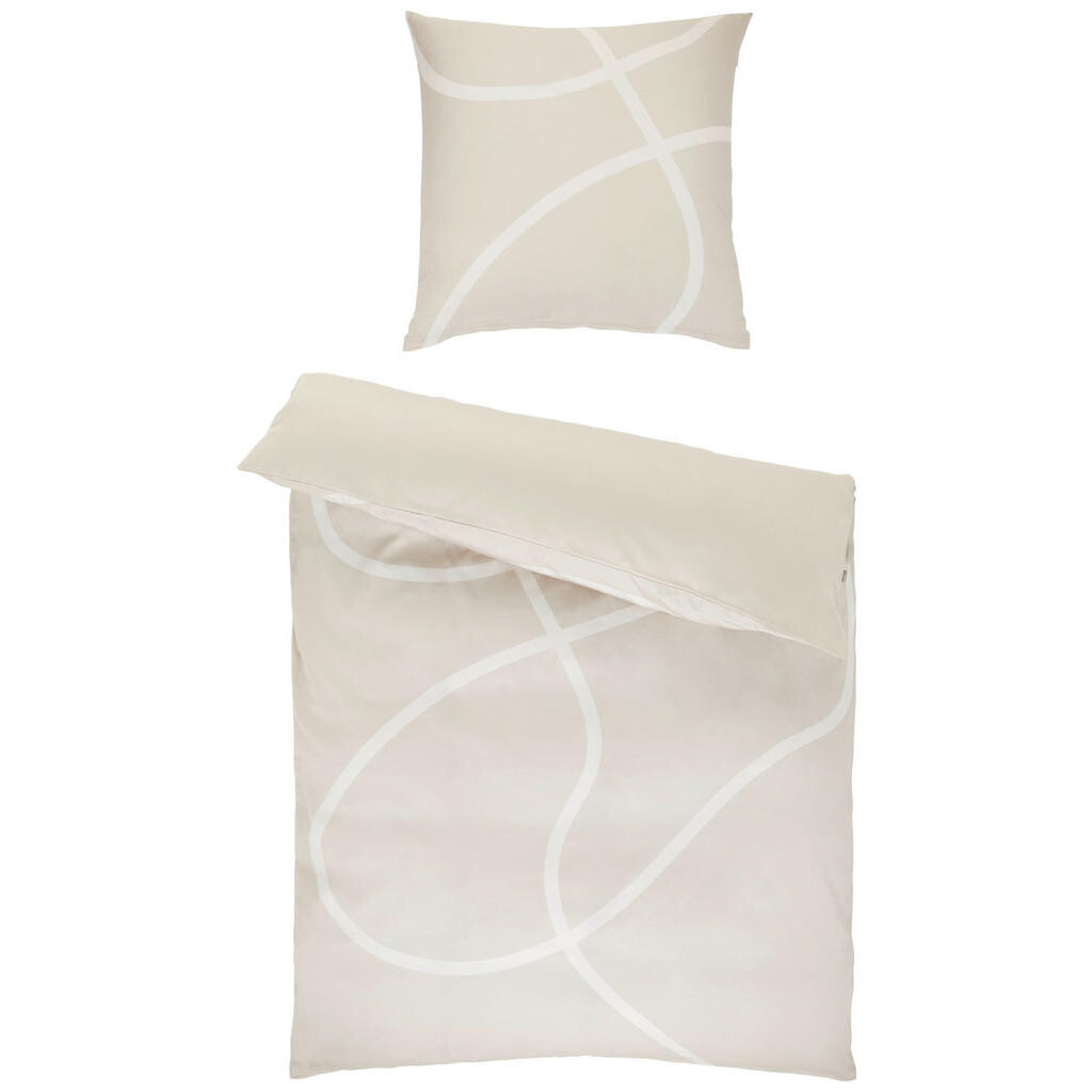 Musterring OBOJSTRANNÁ POSTEĽNÁ BIELIZEŇ, satén, krémová, biela, béžová, 135/200 cm