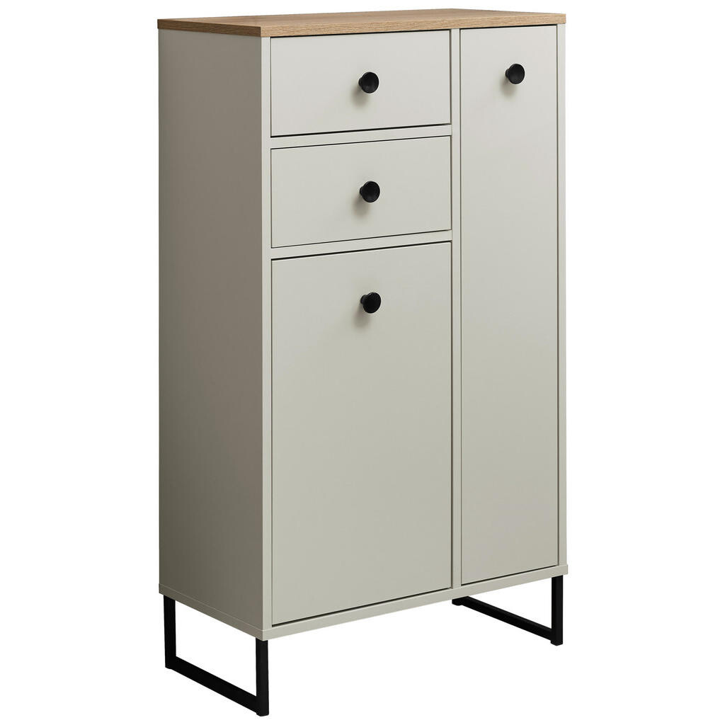 MID.YOU STREDNE VYSOKÁ SKRINKA, farba duba, kašmírová, 60/106/32 cm