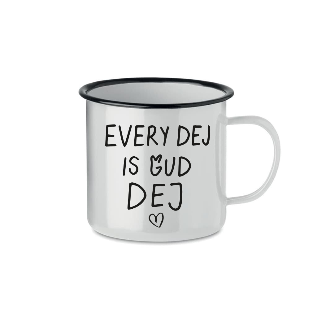 EVERY DEJ IS GUD DEJ - bílý plecháček 350 ml