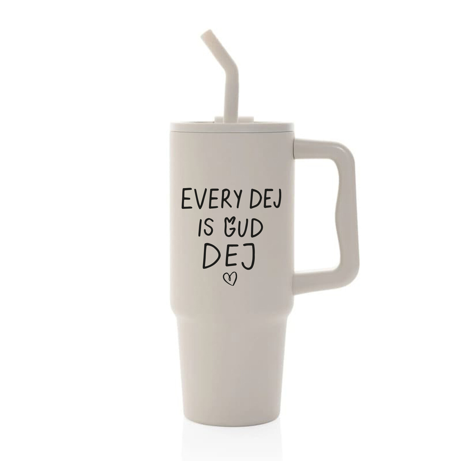 EVERY DEJ IS GUD DEJ - béžový cestovní termohrnek 900 ml