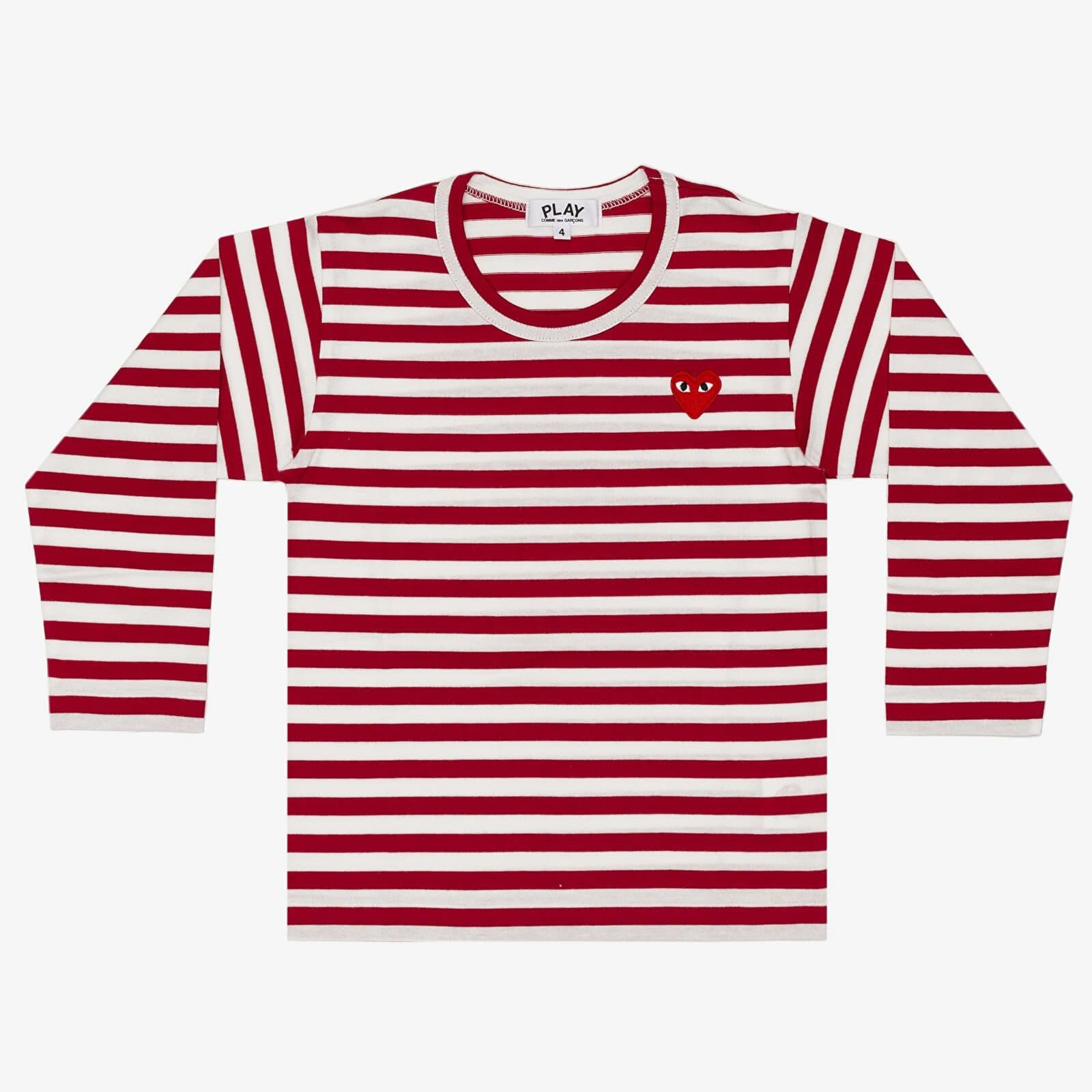 Comme des Garçons PLAY Kids Red Emblem Knit T-Shirt Red 4