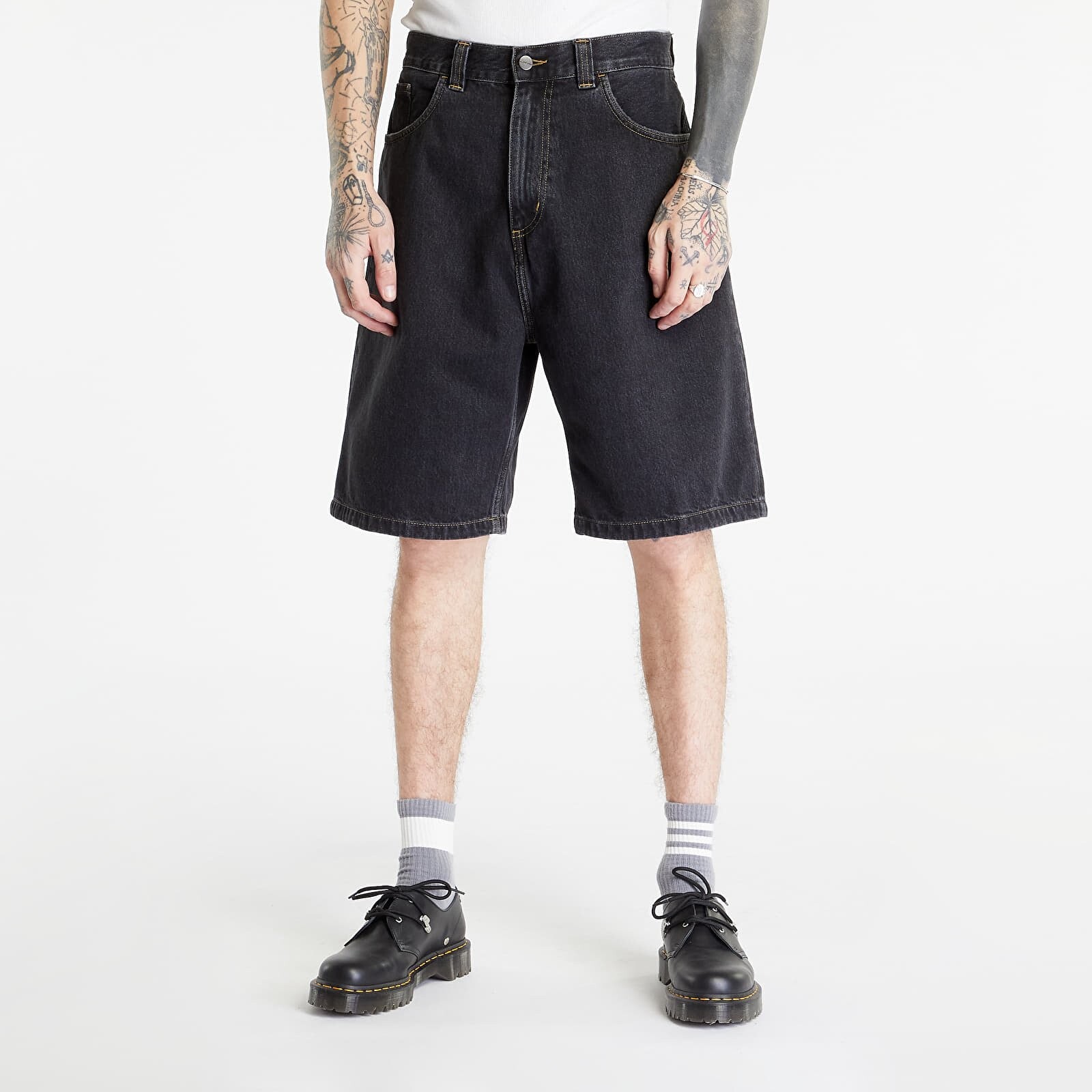 Šortky Carhartt WIP Brandon Short Black Stone Washed XL