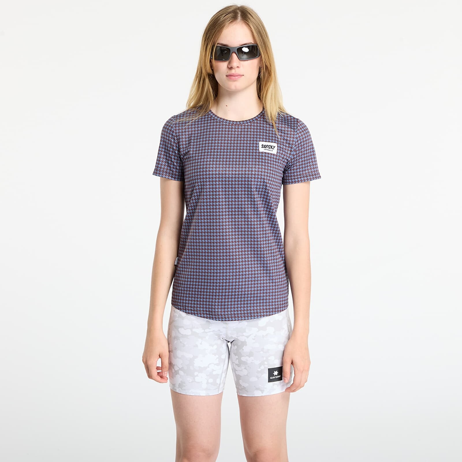 Tričko SAYSKY W Houndstooth Combat T-Shirt Blue Aop S