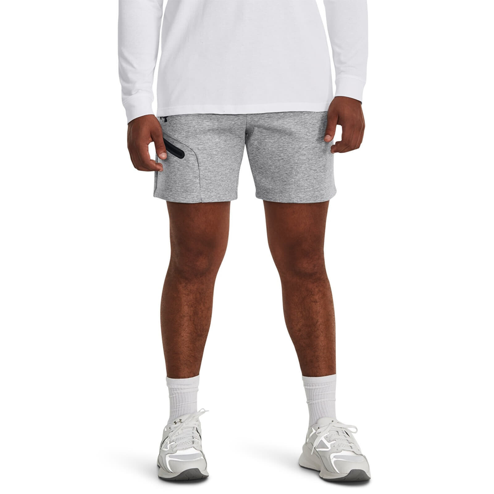 Tepláky Under Armour Unstoppable Fleece Shorts Gray M