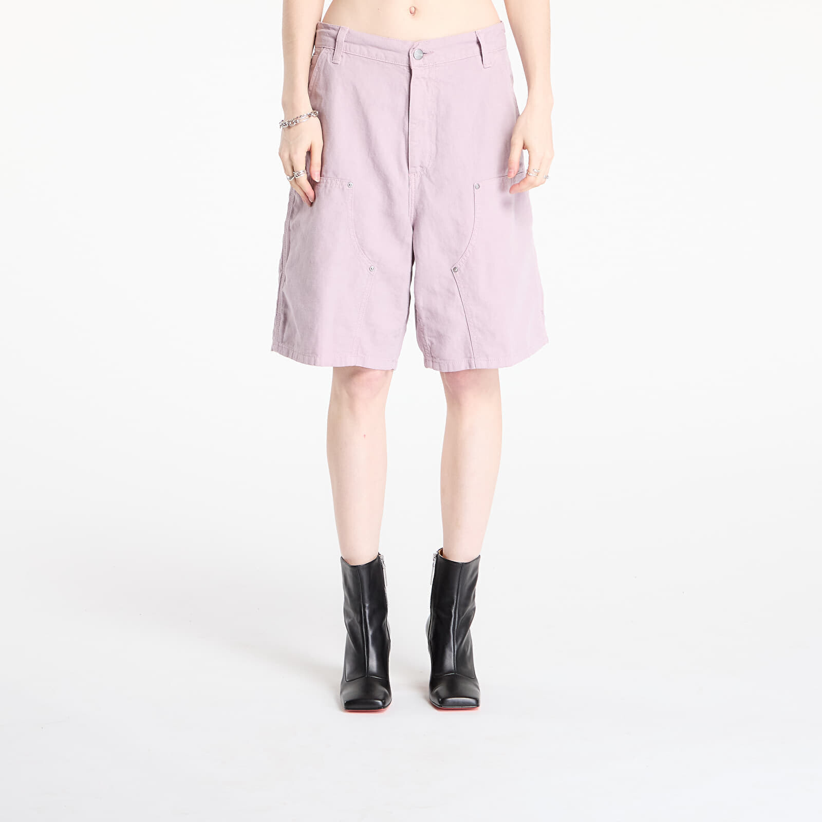 Šortky Carhartt WIP W' Branford Double Knee Short Pink Fog Garment Dyed M