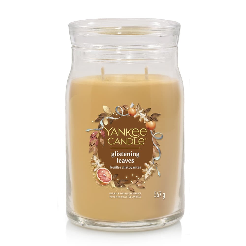 Yankee Candle Signature Large Jar 2 Wicks Glistening Leaves Universal