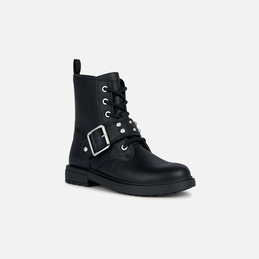 Black Girls Ankle Boots Geox Eclair - Girls