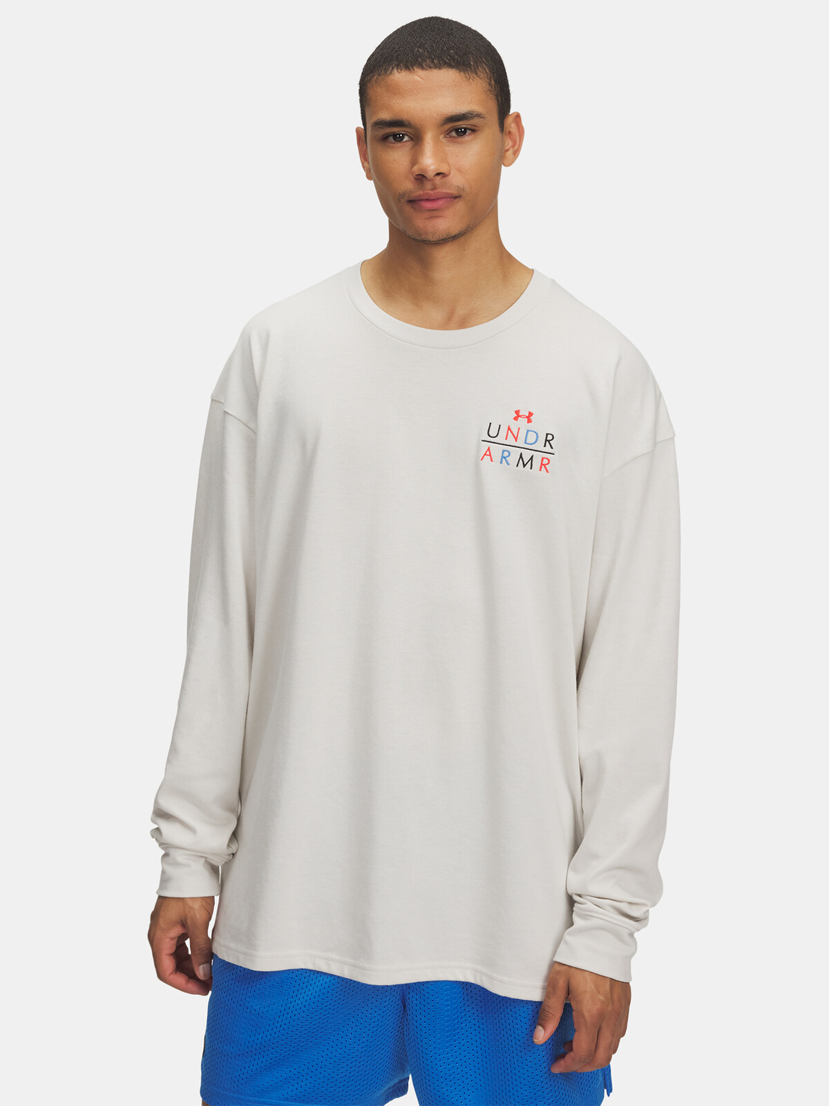 Men's Under Armour UA HWT MODERN SPORT OS LS-WHT T-Shirt - Men's