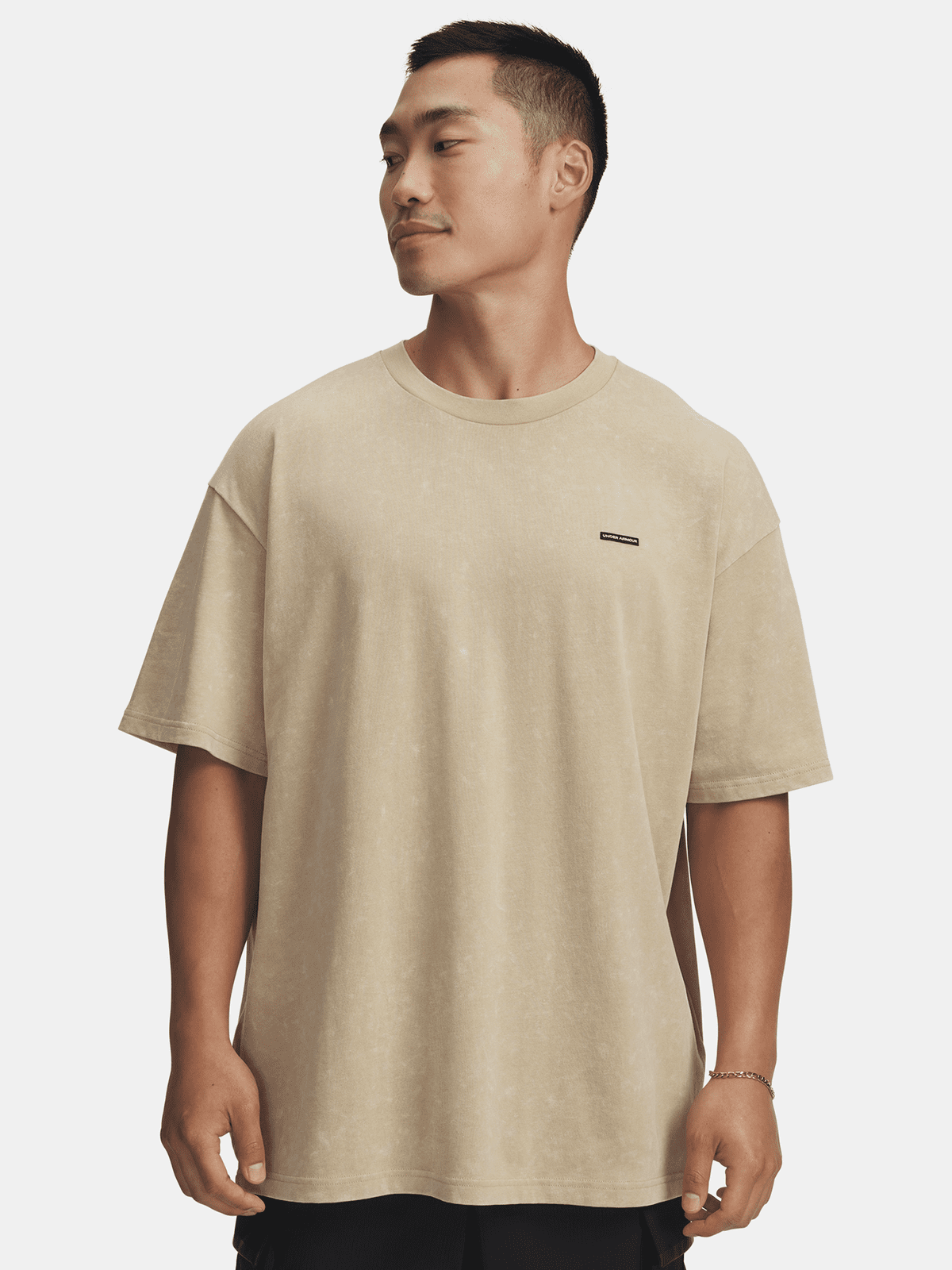 Men's Under Armour UA M HW OS LOGO WASH SS-BRN - Men's T-Shirt