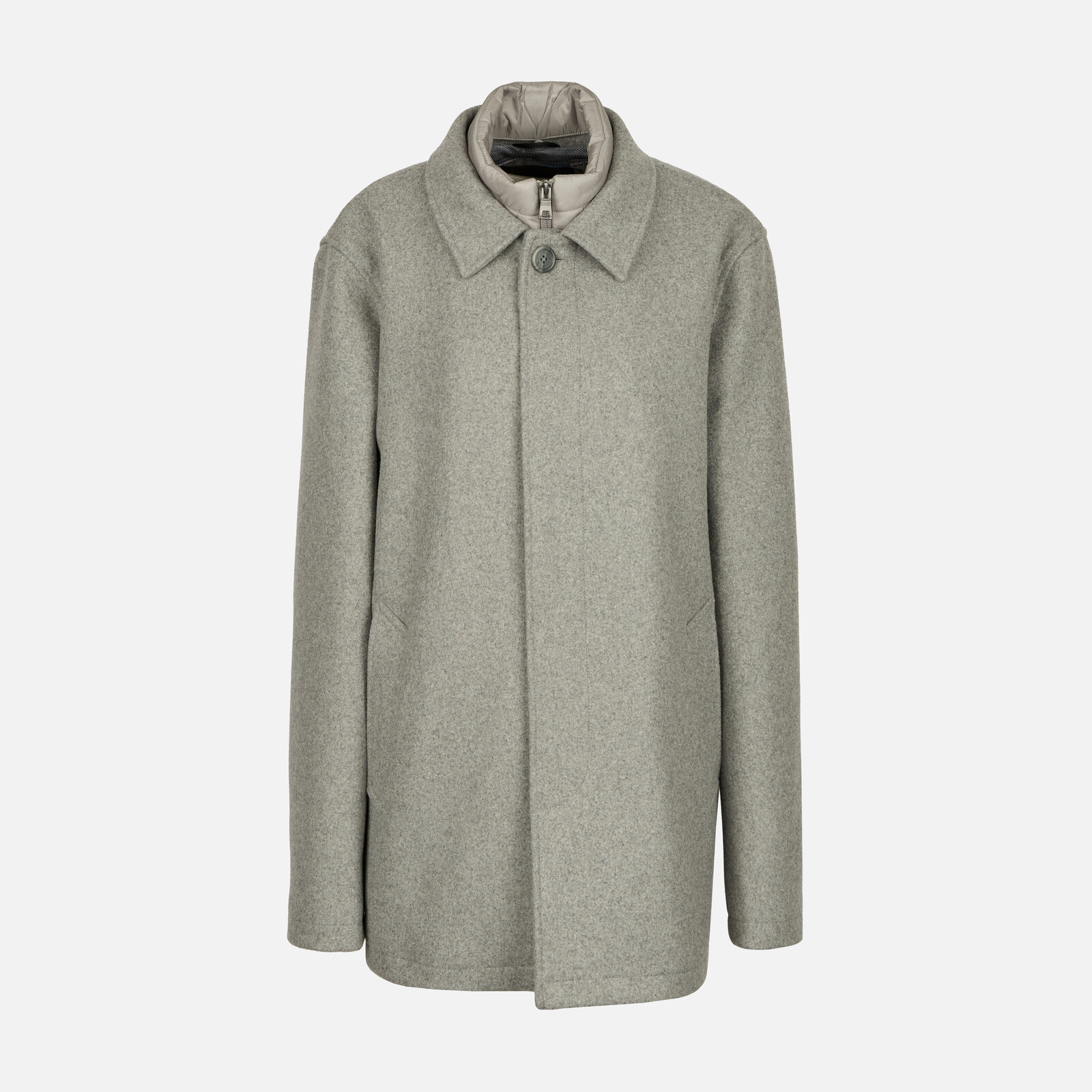 Grey Men's Coat Geox Monreale - Men's