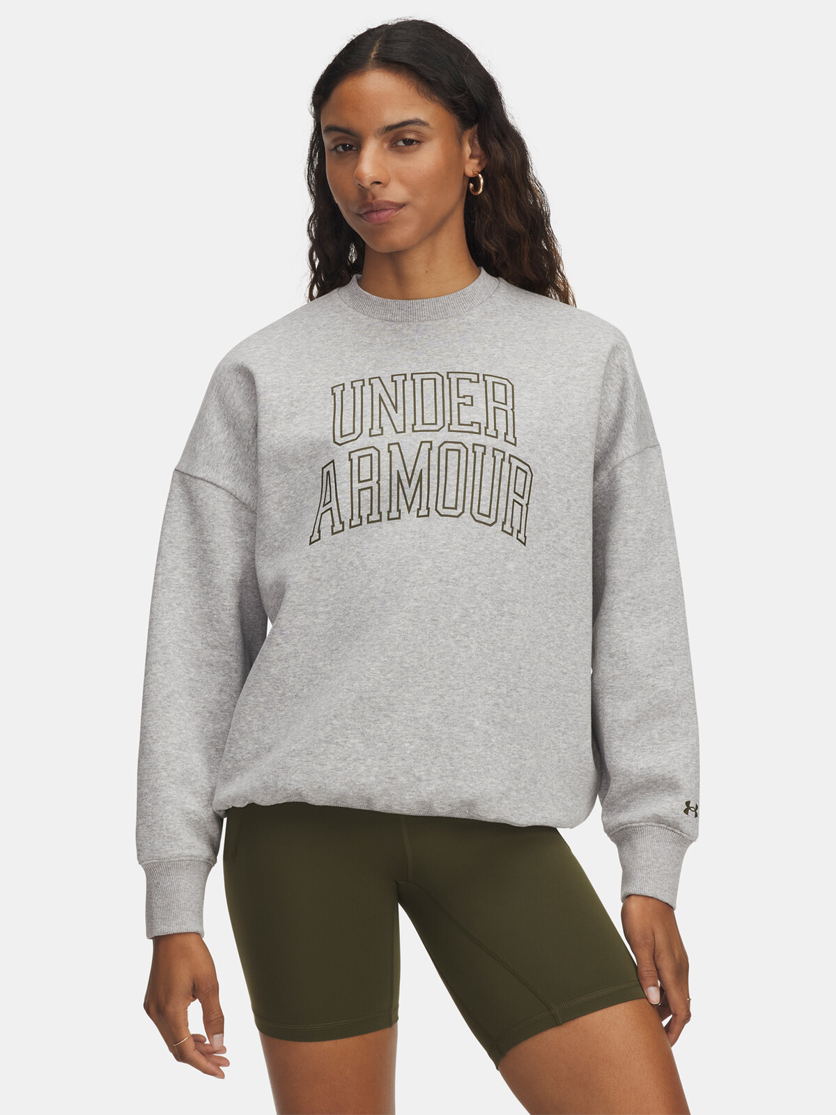 Under Armour Rival Flc OS Varsity Crew-GRY Women's Sweatshirt - Women's