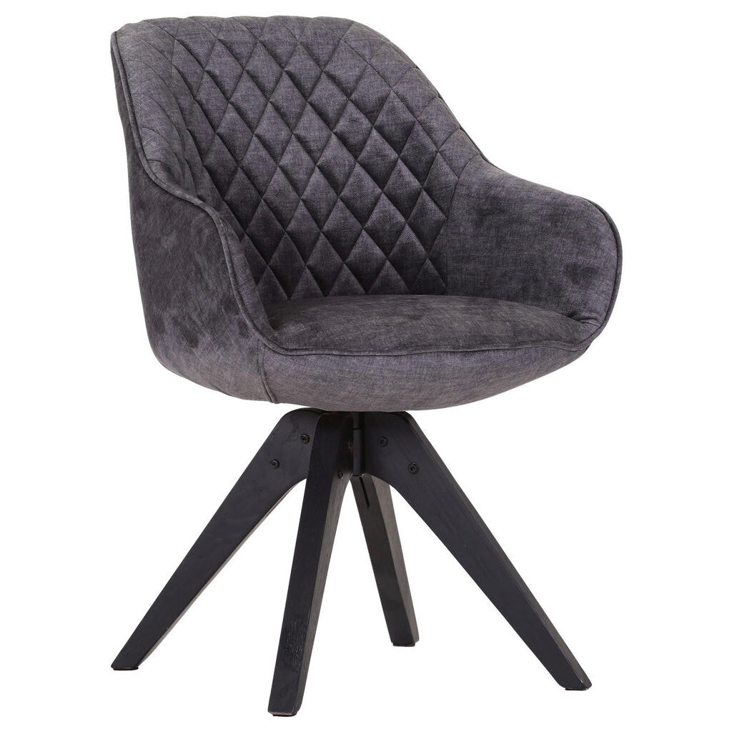 Landscape STOLIČKA S PODRÚČKAMI, plochá tkanina, tmavosivá