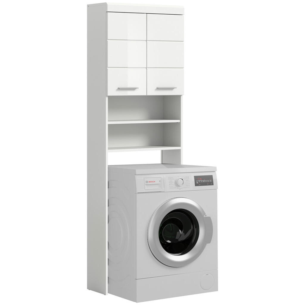 MID.YOU SKRINKA NA PRÁČKU, biela s vysokým leskom, 63/191/24 cm