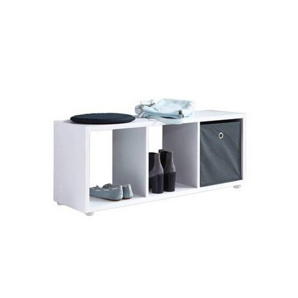 MID.YOU REGÁL NA TOPÁNKY, biela, 37,5/108,5/33 cm